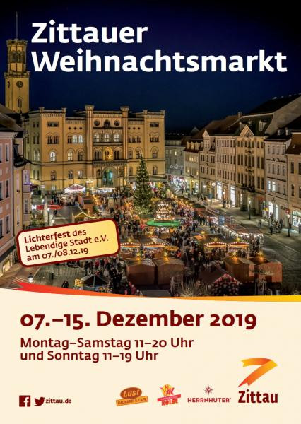 Zittauer Weihnachtsmarkt vom 07. bis 15. Dezember 2019 