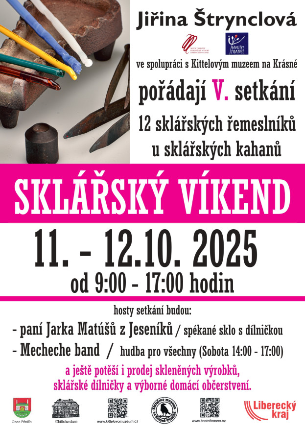 Sklářský víkend s Jiřinou Štrynclovou 2025– akce věnovaná sklářům a sklu