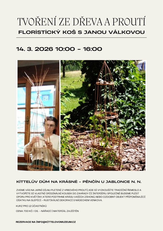 Tvoření ze&nbsp;dřeva a&nbsp;proutí, floristický koš - s Janou Válkovou 